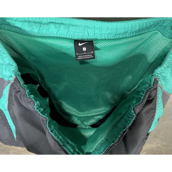 Nike Swim Trunks‎ Shorts Mesh Brief Gray Teal Drawstring Pockets Men's Small - Picture 5 of 8